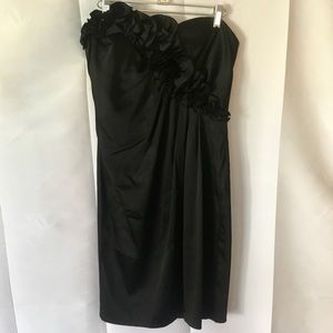 Maggy London Black Strapless Cocktail Dress